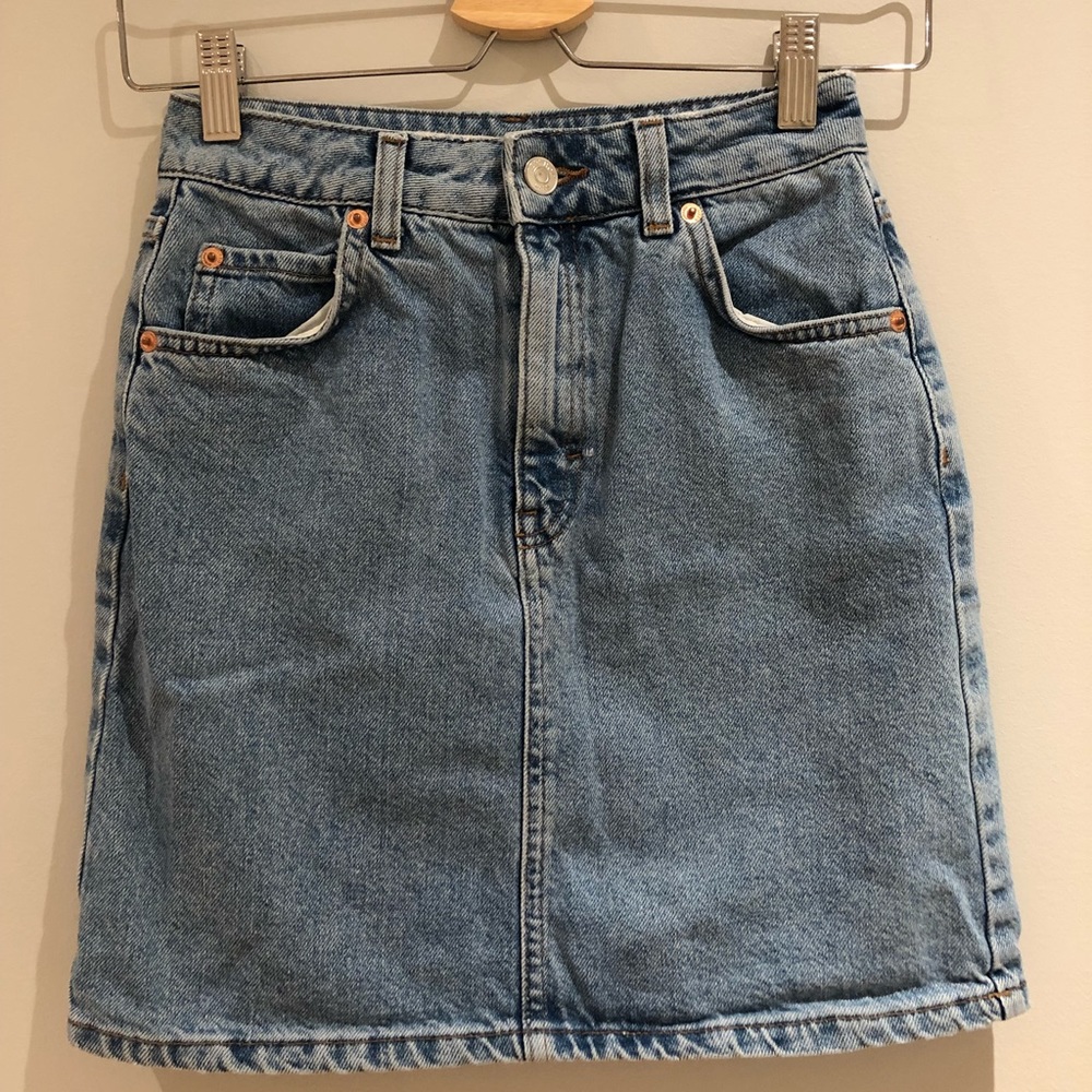 Topshop Petite Denim Skirt